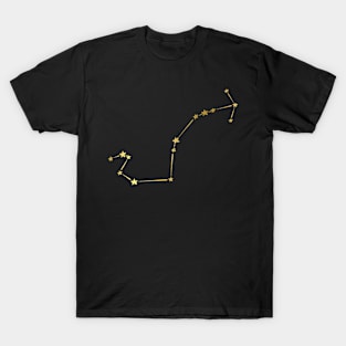 Scorpio Zodiac Art Gold T-Shirt